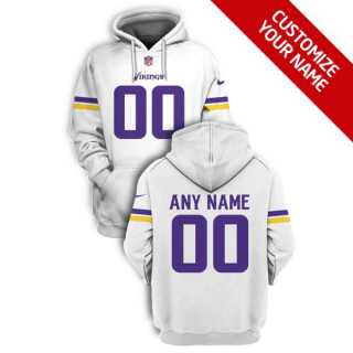 Mens Minnesota Vikings Active Player White Custom 2021 Pullover Hoodie