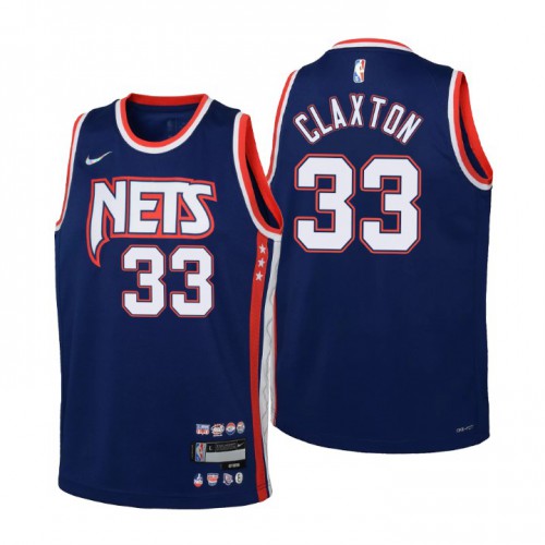 Brooklyn Brooklyn Nets #33 Nicolas Claxton Youth Nike Navy 2021/22 Swingman Jersey – City Edition Youth