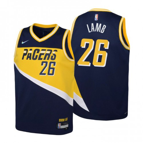 Indiana Indiana Pacers #26 Jeremy Lamb Youth Nike Navy 2021/22 Swingman Jersey – City Edition Youth