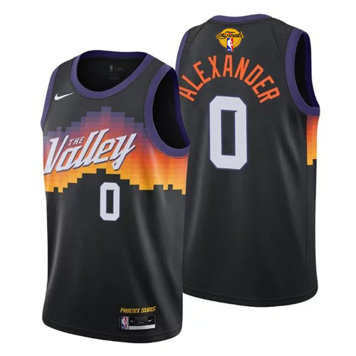 Nike Phoenix Suns #0 Ty-Shon Alexander Youth 2021 NBA Finals Bound City Edition Jersey Black Youth