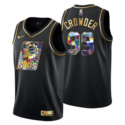 Phoenix Phoenix Suns #99 Jae Crowder Men’s Golden Edition Diamond Logo 2021/22 Swingman Jersey – Black Men’s