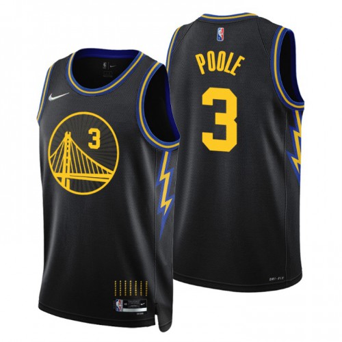 Golden State Golden State Warriors #3 Jordan Poole Men’s Nike Black 2021/22 Swingman NBA Jersey – City Edition Men’s