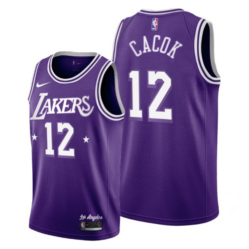 Los Angeles Los Angeles Lakers #12 Devontae Cacok Women’s 2021-22 City Edition Purple NBA Jersey Womens