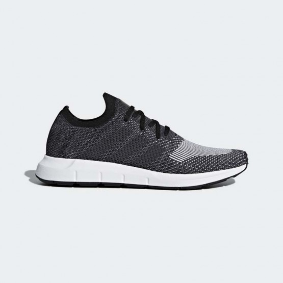 Mens Core Black/Grey/Medium Grey Heather Adidas Originals Swift Run Primeknit Shoes 107KUADB