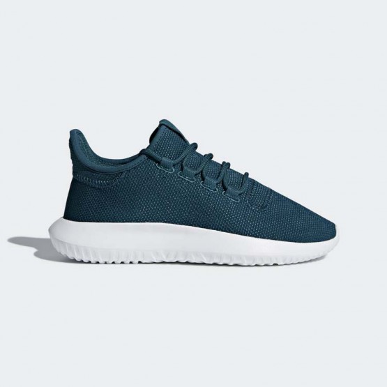 Kids Green/White Adidas Originals Tubular Shadow Shoes 151FQZGB