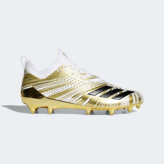 Mens Gold Metallic/White Adidas Adizero 5-star 7.0 Cleats Football Cleats 184TLKIJ