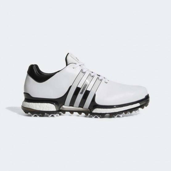 Mens White/Core Black Adidas Tour 360 Boost 2.0 Golf Shoes 270KPSGN