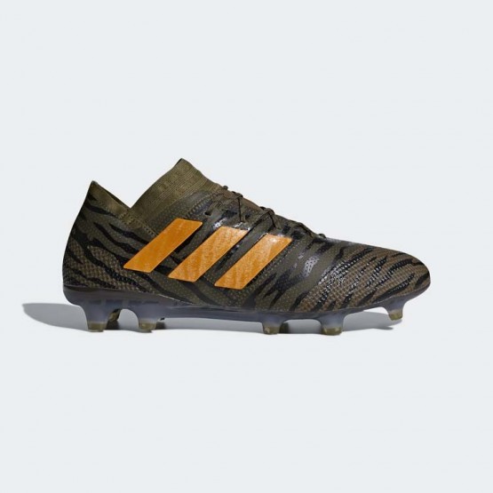 Mens Trace Olvie/Light Orange/Black Adidas Nemeziz 17.1 Firm Ground Cleats Soccer Cleats 406BCJVH