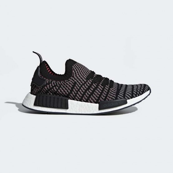 Mens Core Black/Grey/Solar Pink Adidas Originals Nmd_r1 Stlt Primeknit Shoes 415IXWOK