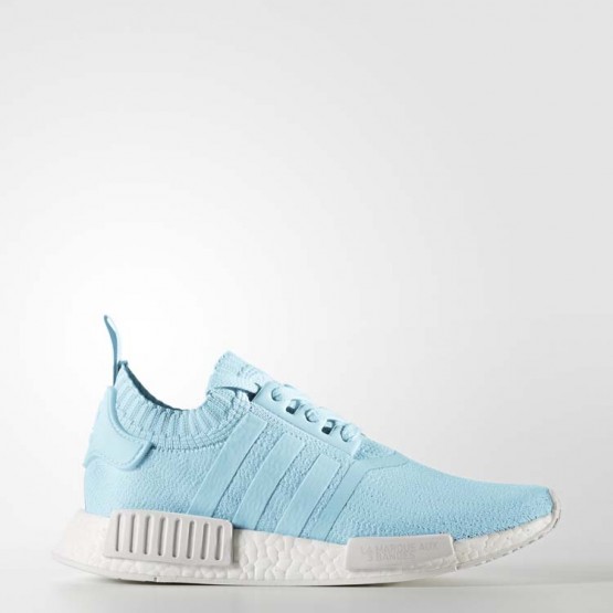 Womens Ice Blue/White Adidas Originals Nmd_r1 Primeknit Shoes 679TBYGL