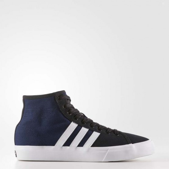 Mens Collegiate Navy/White/Black Adidas Originals Matchcourt High Rx Shoes 762KZSTU