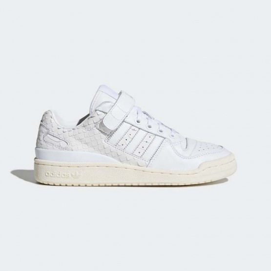 Womens White/Chalk White Adidas Originals Forum Low Shoes 781NHTEP