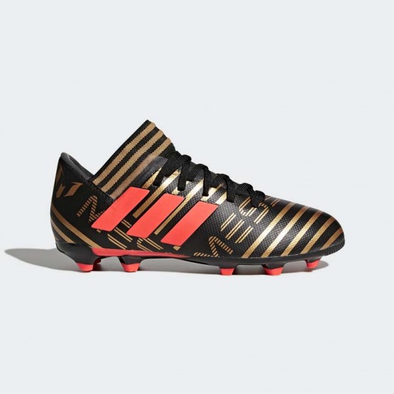 Kids Core Black/Infrared/Tactile Gold Metallic Adidas Nemeziz Messi 17.3 Firm Ground Cleats Soccer Cleats 842LDQOG