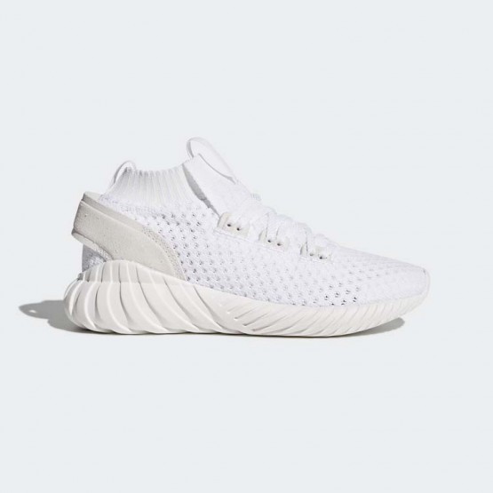 Womens Core White/White Adidas Originals Tubular Doom Sock Primeknit Shoes 883OFPXT