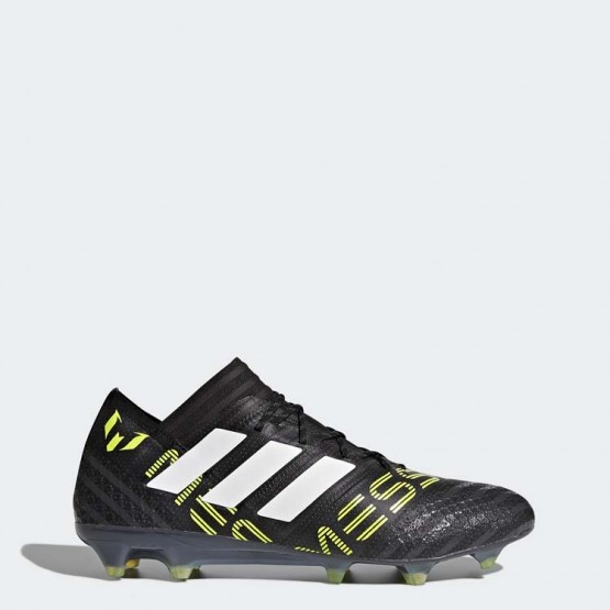 Mens Core Black/White/Electricity Adidas Nemeziz 17.1 Firm Ground Cleats Soccer Cleats 887APTBQ