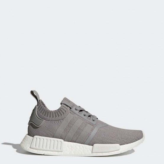 Womens Grey/White Adidas Originals Nmd_r1 Primeknit Shoes 947HJDWN