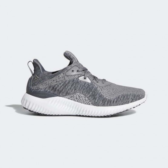 Womens Medium Grey Heather/White Adidas Alphabounce Reflective Hpc Ams Running Shoes 968XSDAM